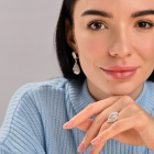 Срібний набір з напайками з золота