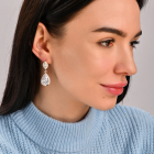 Срібний набір з напайками з золота