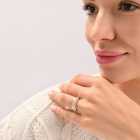 Срібна каблучка з золотими накладками