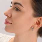 Срібні сережки з золотими пластинами