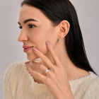 Срібний набір з золотими напайками