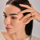 Срібний набір з пластинами із золота