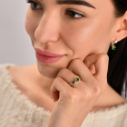 Срібний набір з пластинами із золота