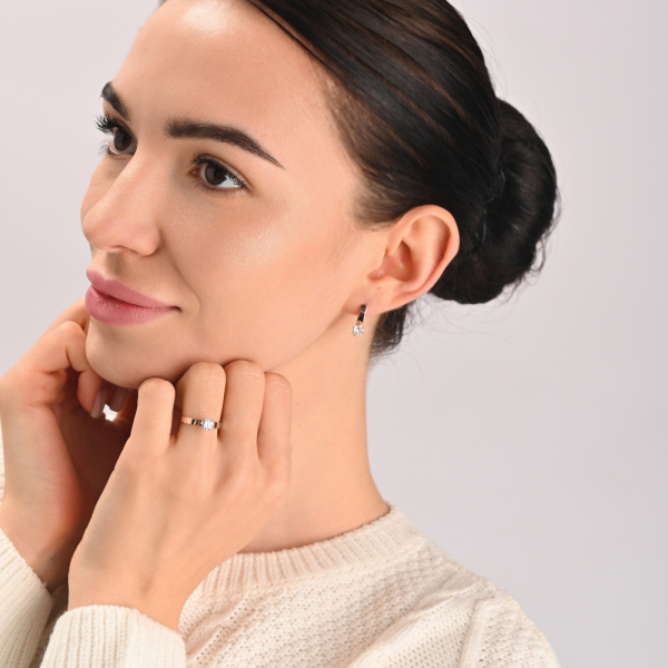 Серебряное кольцо с золотыми напайками