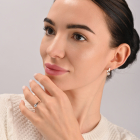 Срібний комплект з золотими напайками