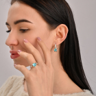 Срібний гарнітур з золотими накладками