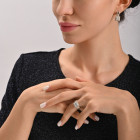 Срібний набір із золотими вставками