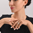 Срібний набір із золотими вставками