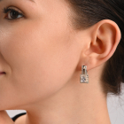 Срібні сережки з напайками із золота