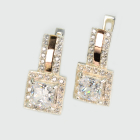 Срібні сережки з напайками із золота