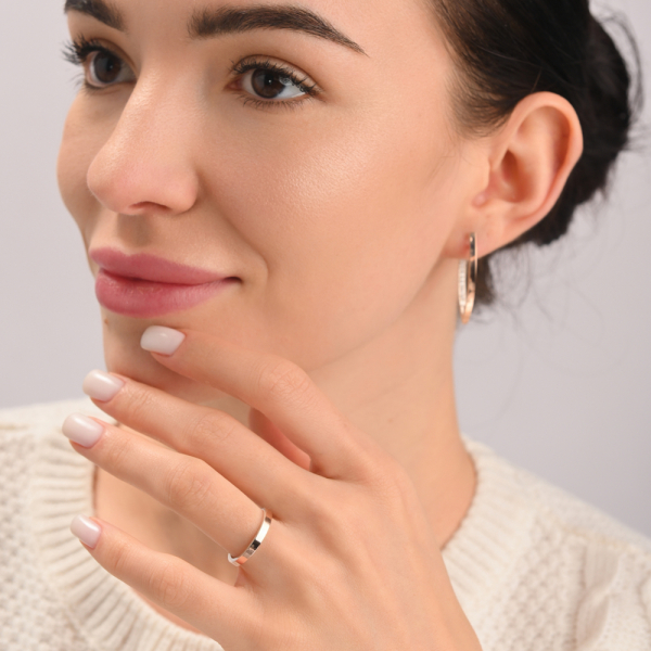 Серебряное кольцо с напайками из золота