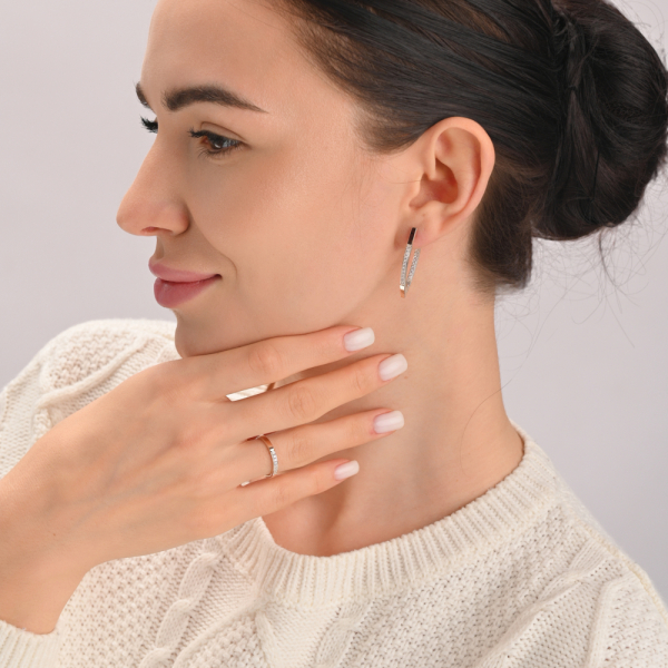 Срібний набір з пластинами із золота