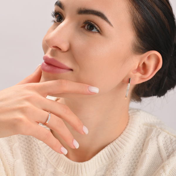 Срібний набір з пластинами із золота