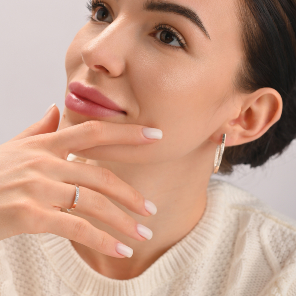 Срібна каблучка з золотими накладками