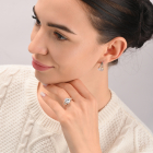 Срібний набір зі вставками з золота