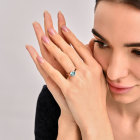 Срібний гарнітур із золотими вставками