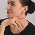 Срібна каблучка  зі вставками з золота