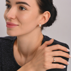 Серебряный гарнитур с напайками из золота