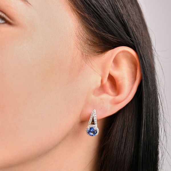 Срібні сережки з золотими напайками