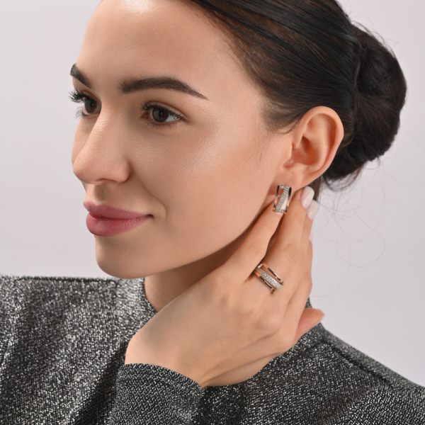 Набір із срібла 925 проби і золота 375 проби