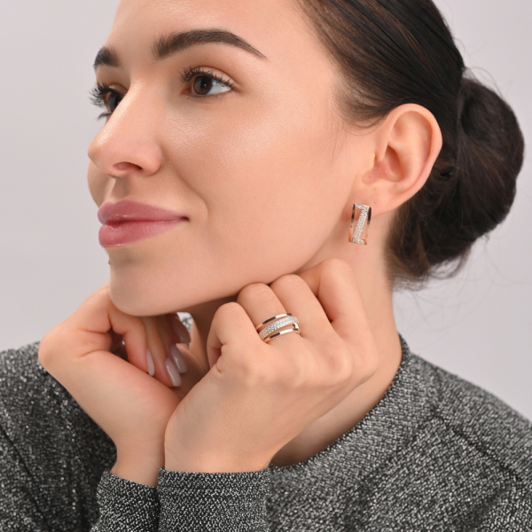 Набір із срібла 925 проби і золота 375 проби