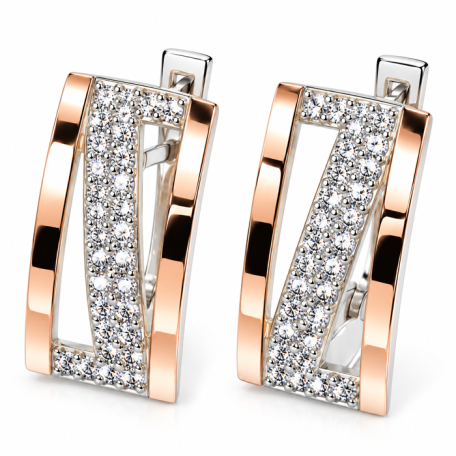 Серьги из серебра 925 пробы и золота 375 пробы