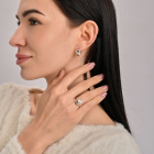 Срібний гарнітур з золотими накладками