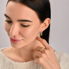 Срібна каблучка з золотими вставками