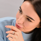 Срібна каблучка з золотими пластинами