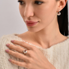 Срібна каблучка з золотими напайками