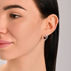 Срібний комплект зі вставками з золота