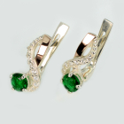 Срібні сережки з золотими напайками