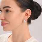 Срібні сережки з золотими накладками