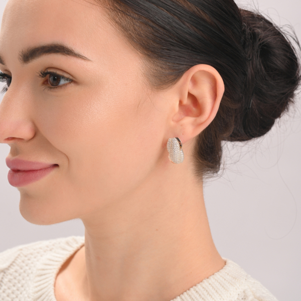 Срібні сережки з золотими накладками