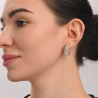 Срібні сережки з напайками із золота