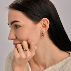 Срібний гарнітур з накладками із золота