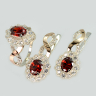 Срібний комплект з золотими накладками