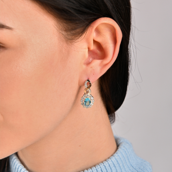 Срібні сережки з золотими напайками