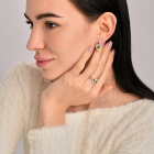 Срібний набір із золотими пластинами