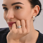 Срібний набір із золотими пластинами