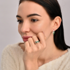 Гарнітур із срібла з золотом