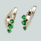 Серьги из серебра с золотом