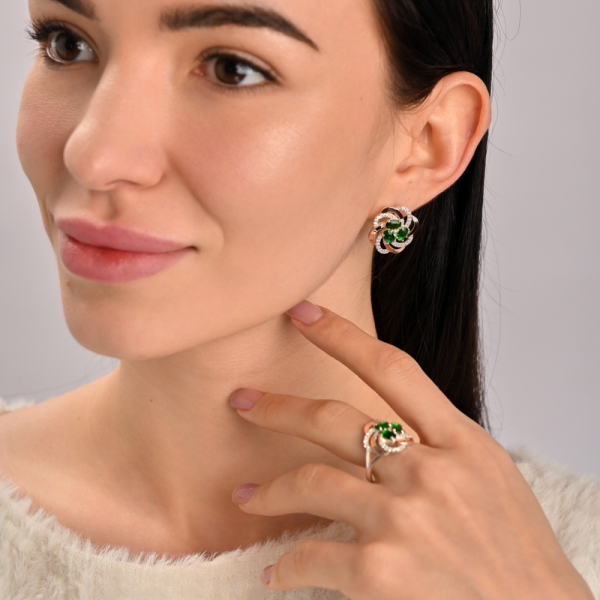 Нібір срібний з золотими напайками(пластинами)