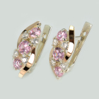 Сережки срібні з золотими вставками (пластинами)