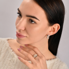 Сережки срібло з золотом