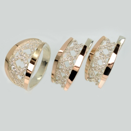 Набір срібло з золотом