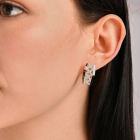 Сережки срібло з золотом