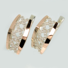 Сережки срібло з золотом