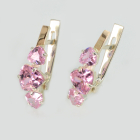 Сережки срібні з золотими накладками (пластинами)