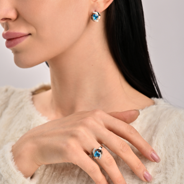 Срібна каьлучка з накладками золота